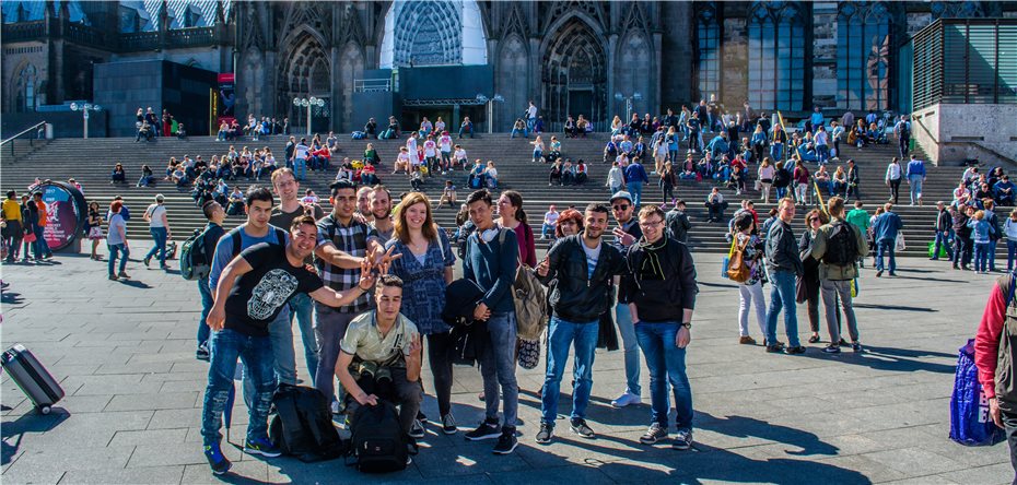 Ausflug mit Flüchtlingen
nach Köln organisiert