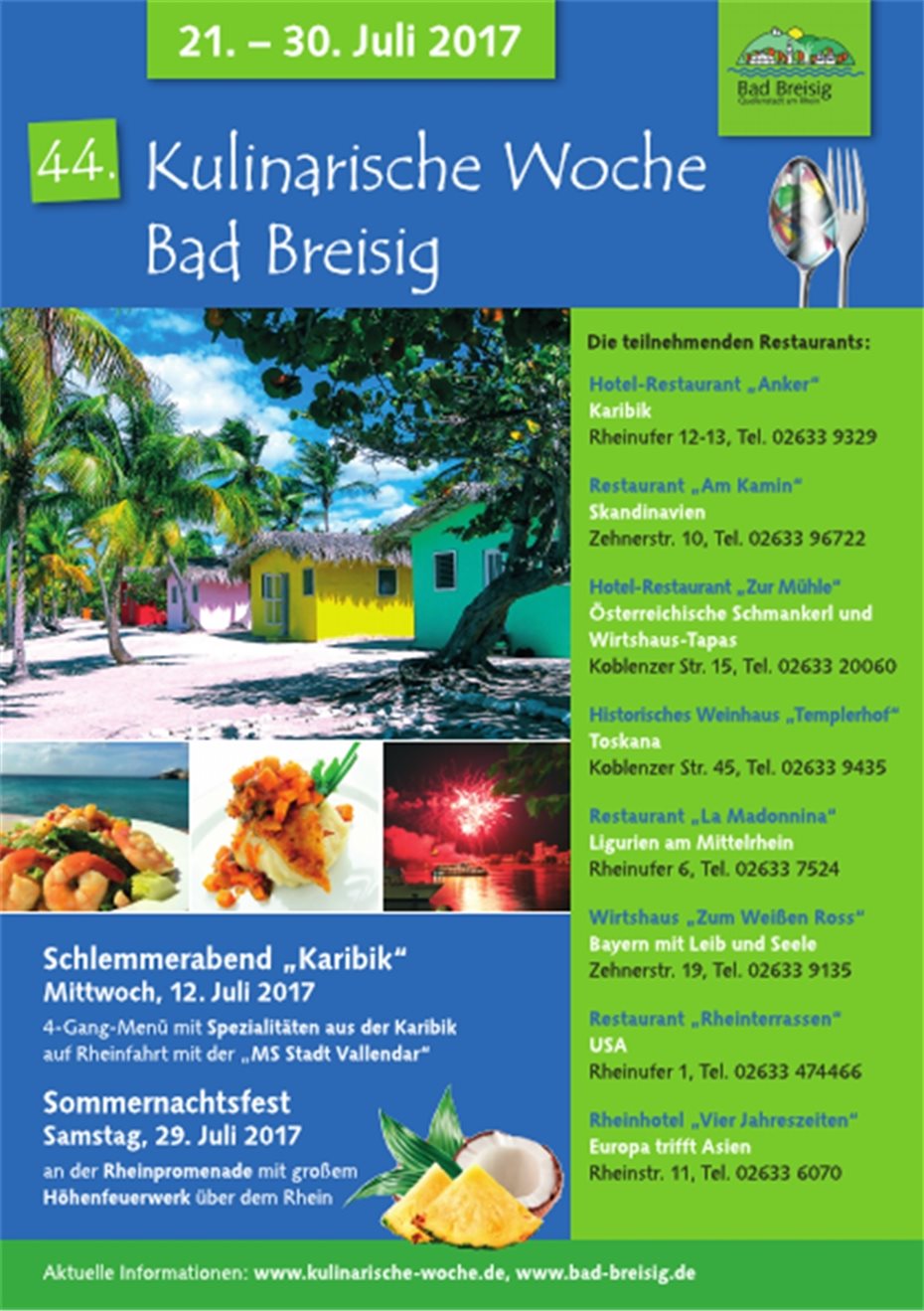 Kulinarischer Genuss auf dem Rhein –
Auftakt der Kulinarischen Woche am 12. Juli