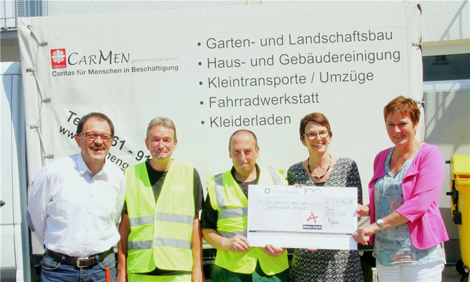 57.000 Euro für das Projekt
„Arbeit in Kirchengemeinden“