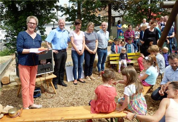 Die Kindertagesst tte Arche Noah hat neuen Wasserspielplatz