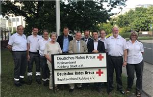 Staatssekretär David Langner
besuchte Koblenzer Rotes Kreuz