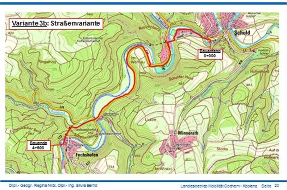 Über den geplanten Fahrradweg zwischen
Schuld und Fuchshofen informiert