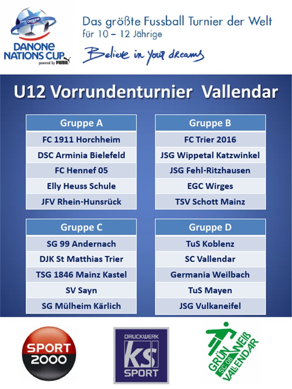 Qualifikationsturnier zum U12
Danone Nations Cup in Vallendar