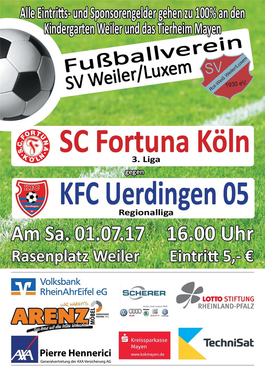 Benefizspiel SC Fortuna Köln - KFC Uerdingen 05