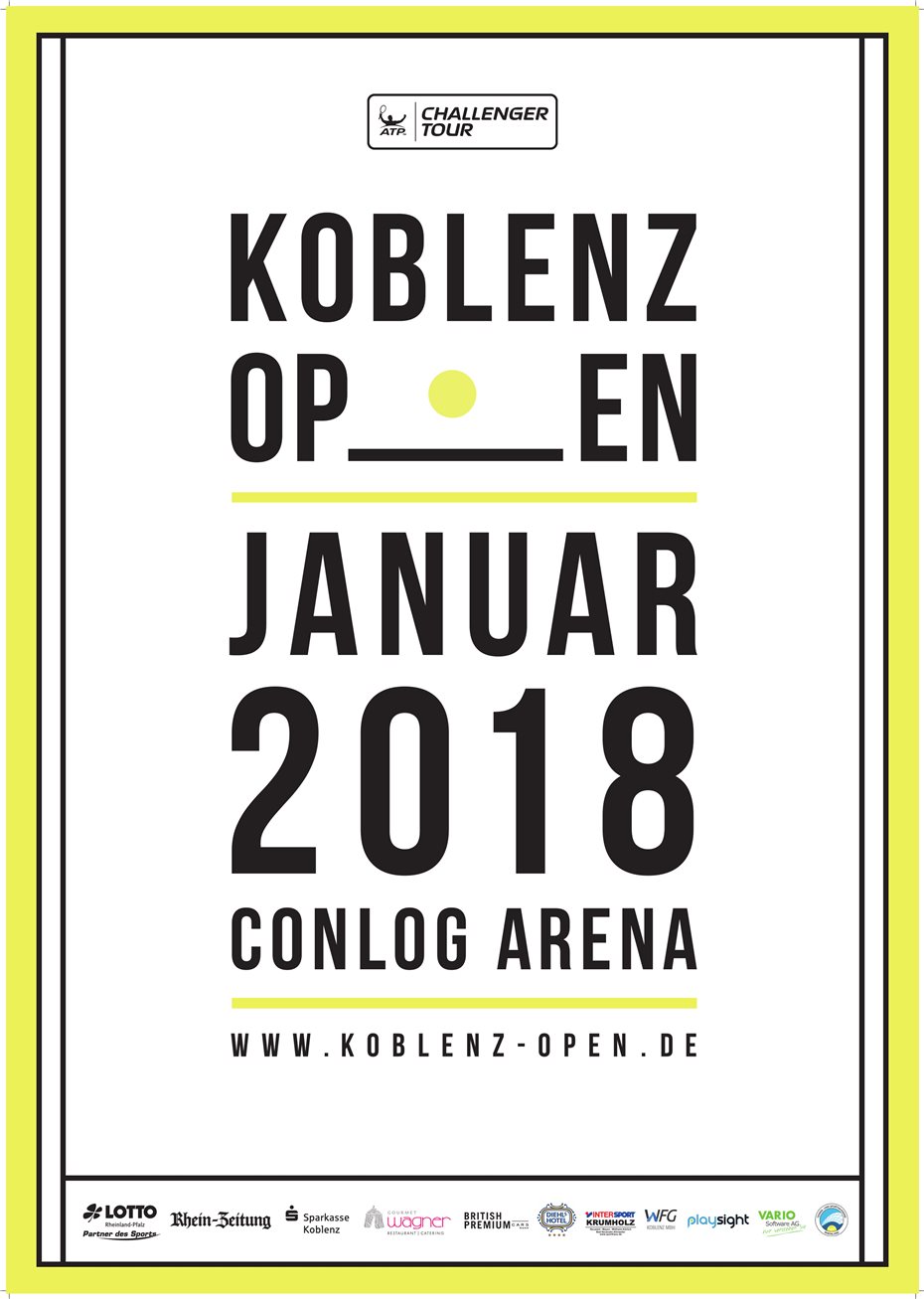 Die 2. Auflage der „ATP Challenger
Koblenz Open“ ist in Vorbereitung