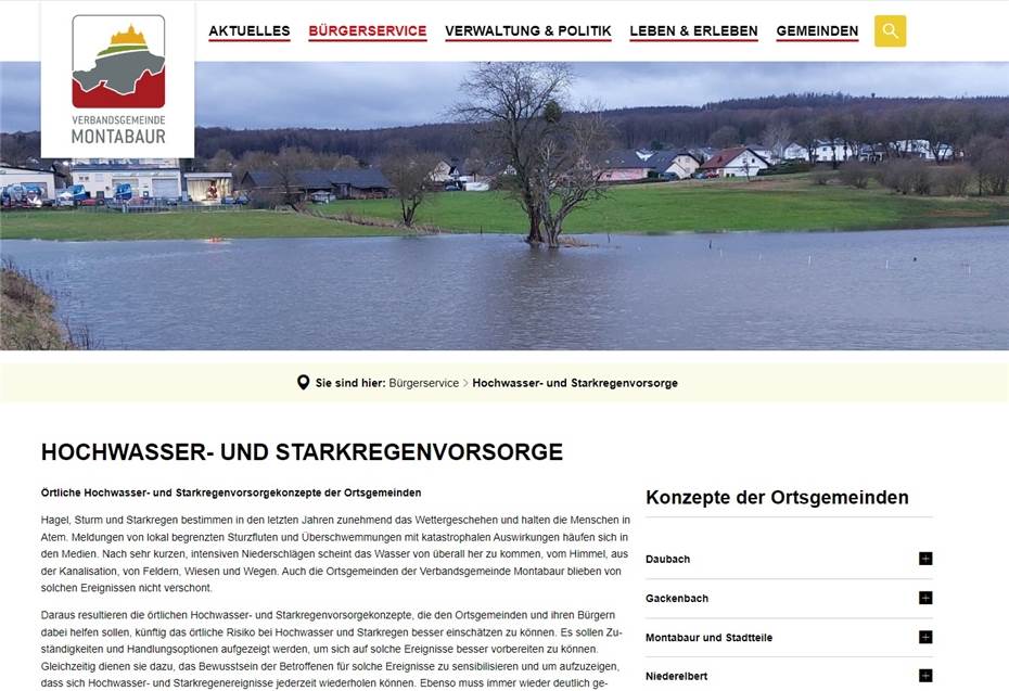 Hochwasser- und Starkregenvorsorge