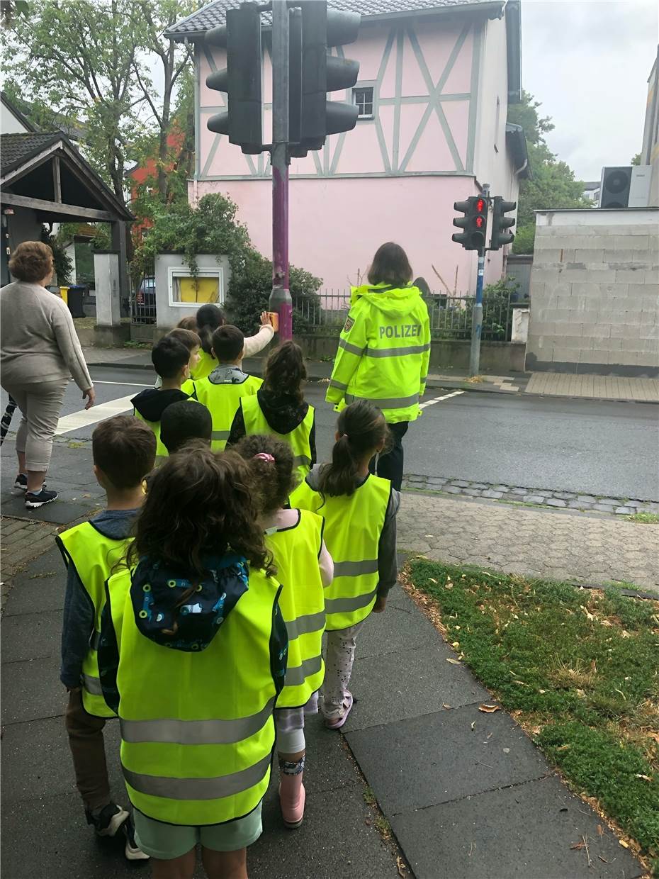 Fußgängertraining für Vorschulkinder