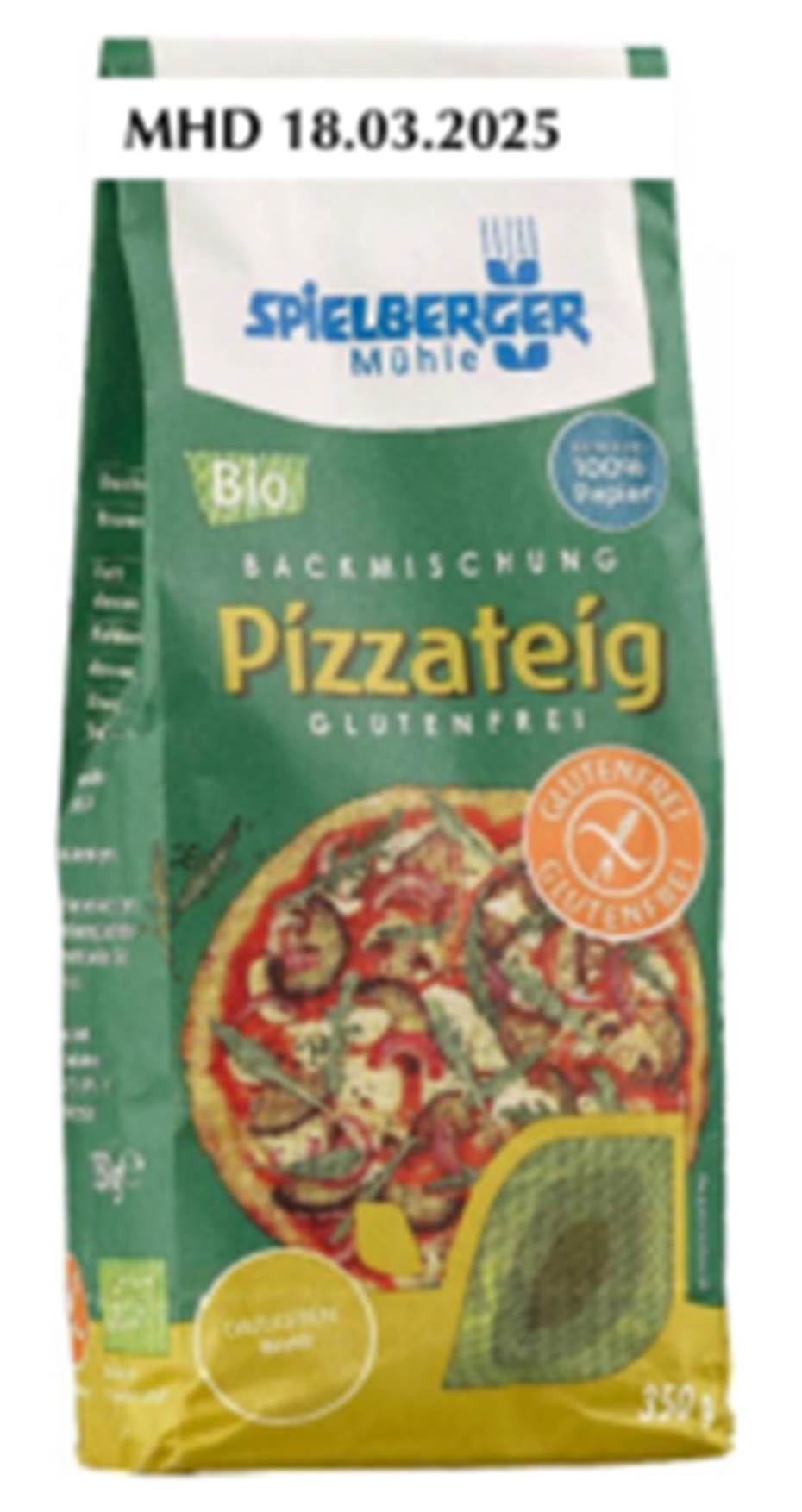 Rückruf „Backmischung glutenfreier Pizzateig“