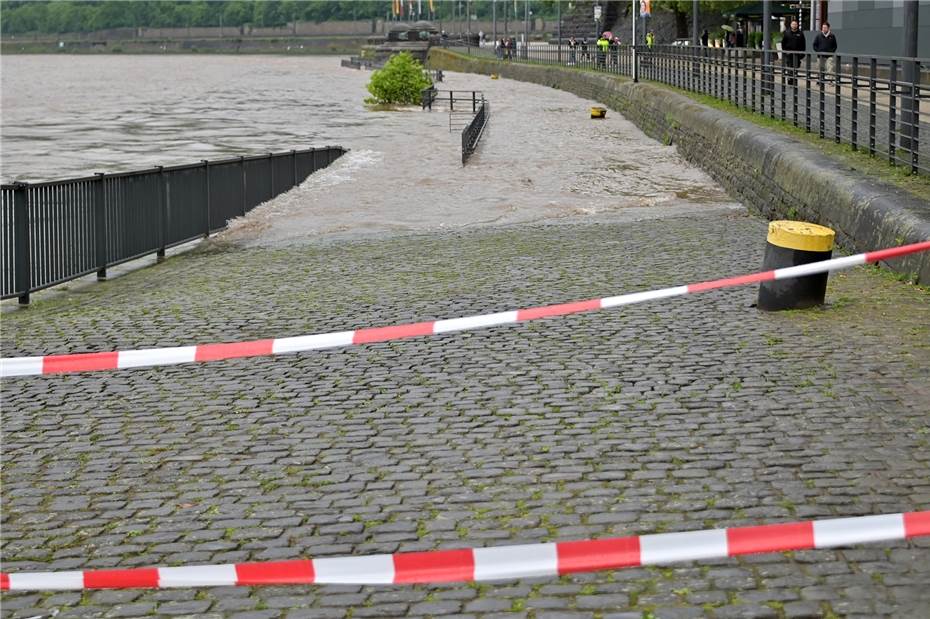 Hochwasser: So ist die Lage am Sonntagmorgen in Koblenz