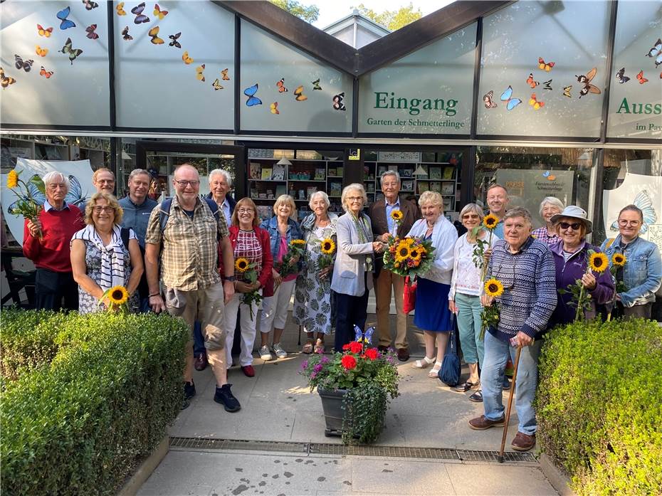 50.000. Besucherin des
Schmetterlingsgartens und Schloss Sayn kommt aus England