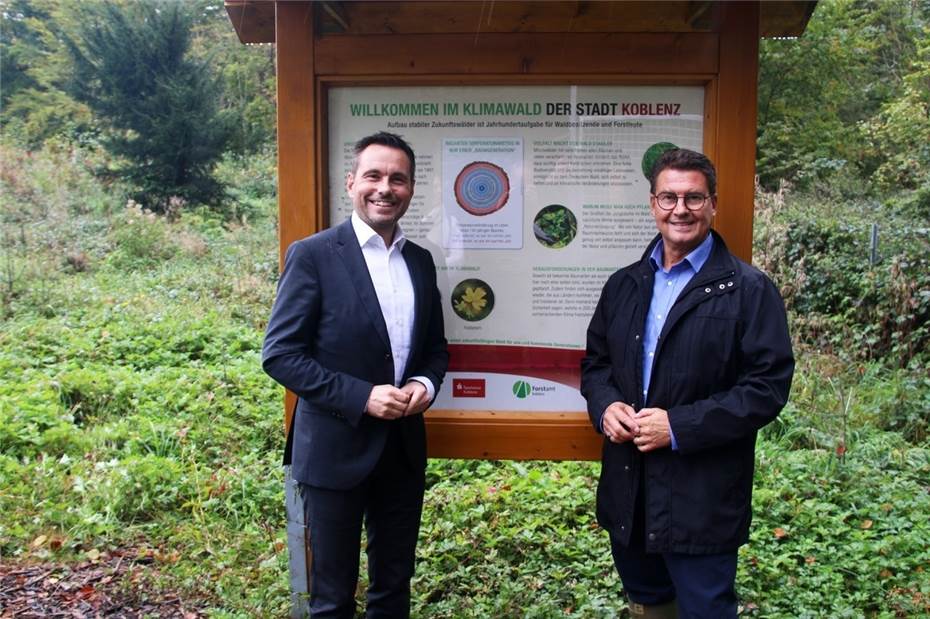 Neue Infotafel im Klimawald der Stadt Koblenz