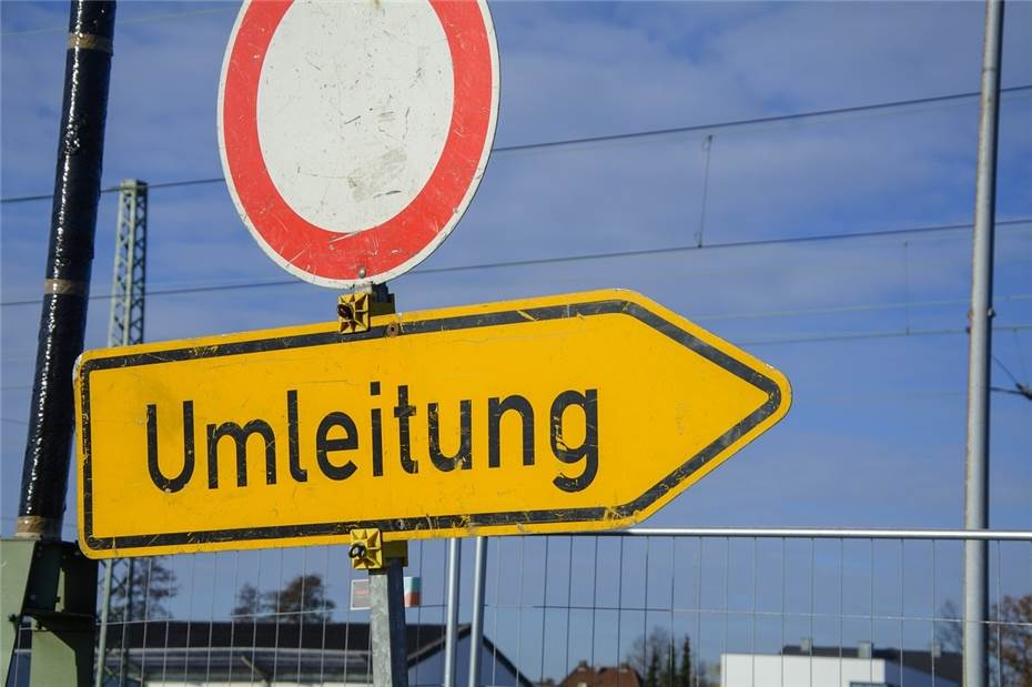 Umleitung ist ausgeschildert