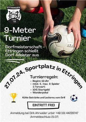 9-Meter-Turnier in Ettringen