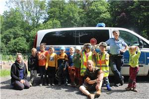 Bei Vorschulkindern
stand der Polizeibus im Fokus