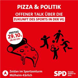 Neues Format „Pizza & Politik“ über Zukunft des Sports