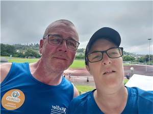 Heike und Harald Kohlhaas beim Traillauf