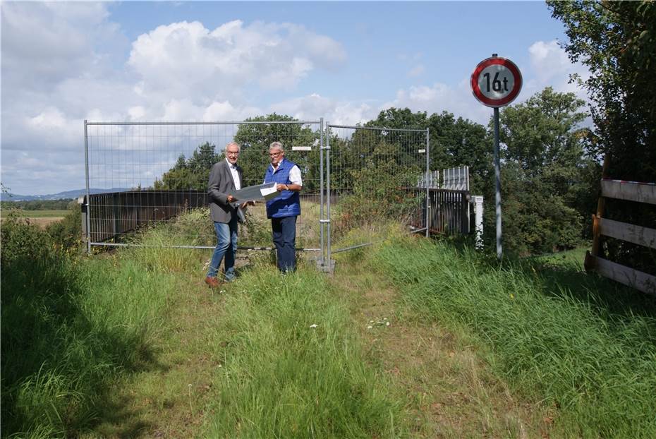 Abriss der
Wirtschaftswegebrücke