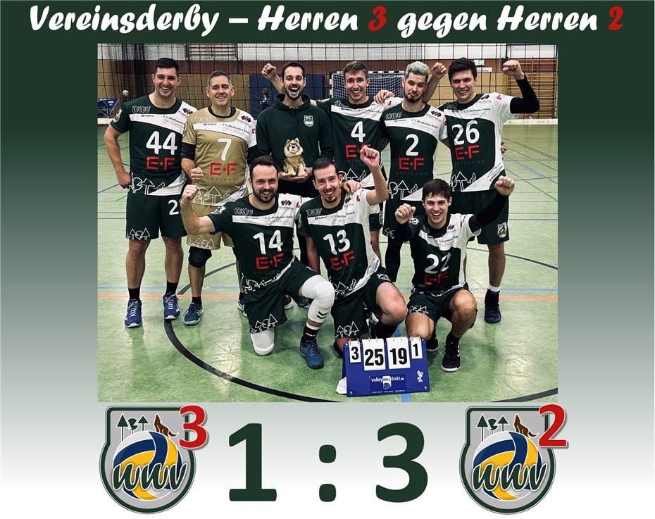 Vereinsderby Herren 3 gegen Herren 2