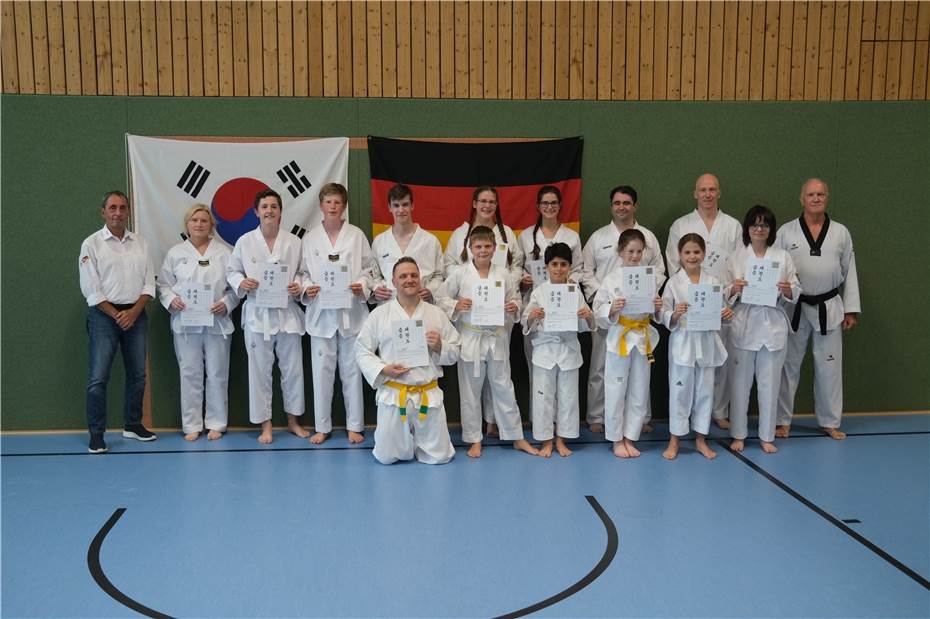 Gürtelprüfung der Taekwondoschule